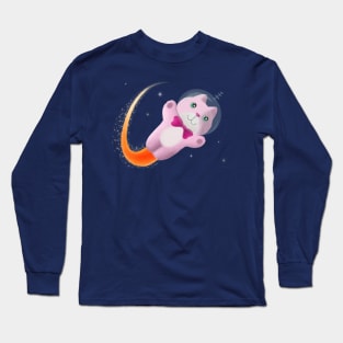 Captain Space Kitty Long Sleeve T-Shirt